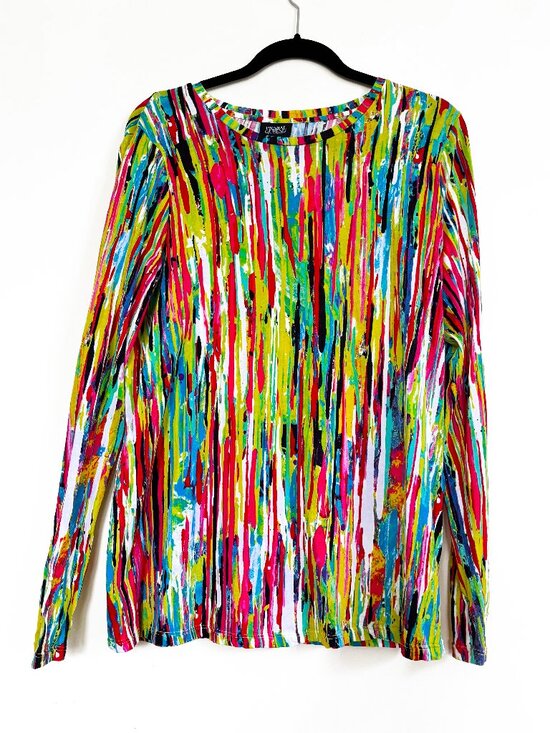 Prabal Gurung for Target Tops - Prabal Gurung Multi Colored Long Sleeve Paint Drip Shirt XL EXCELLENT CONDITION.